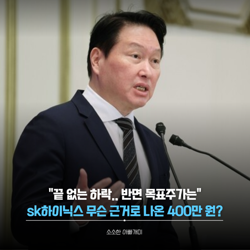 "끝 없는 하락.. 반면 목표주가는" SK하이닉스 무슨 근거로 나온 400만 원?