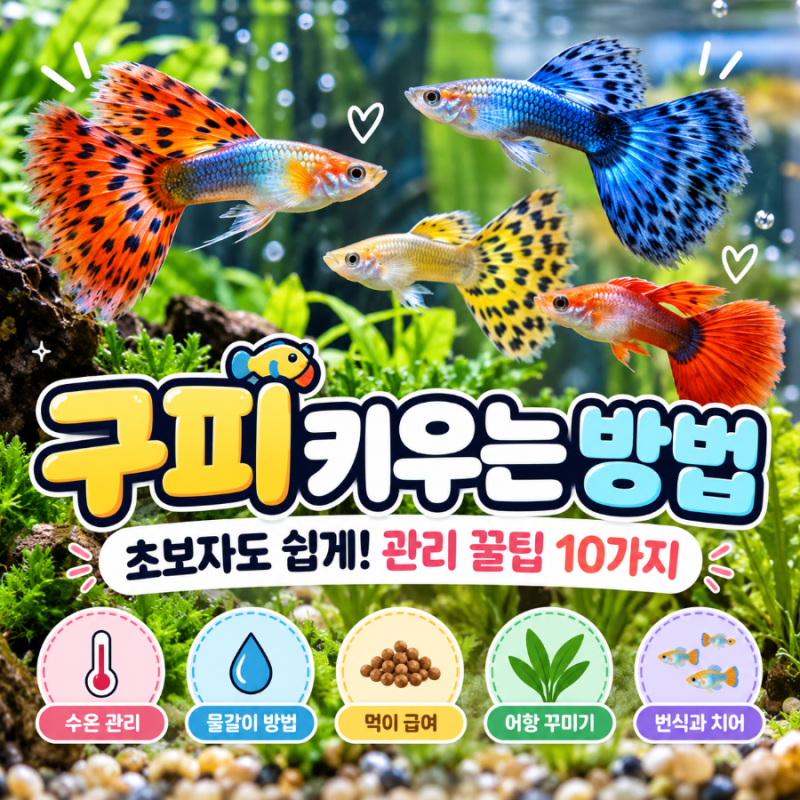 구피 키우는 방법, 초보자도 쉽게! 관리 꿀팁!