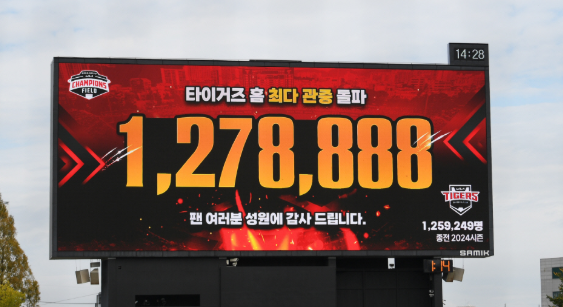 KIA 타이거즈 최다 관중 신기록! 127만 명 돌파에 37번째 매진까지