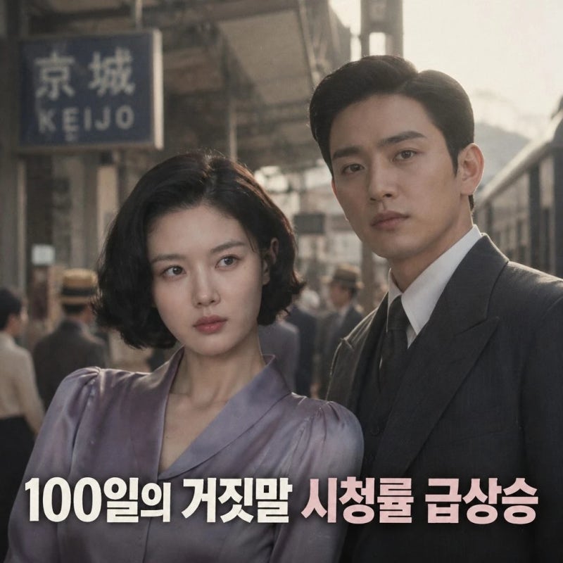 100일의 거짓말 드라마 김유정 박진영 재회 시청률 상승세