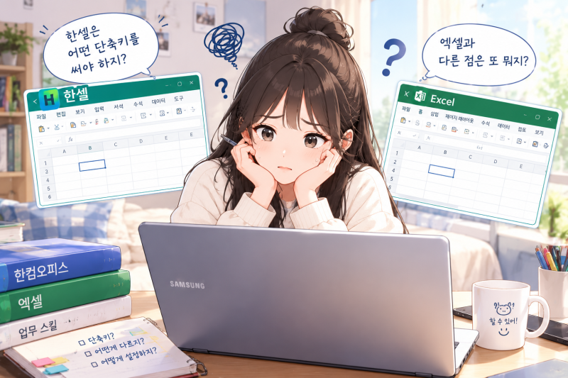똑같지만 다른 한컴오피스 한셀과 엑셀 단축키 종합