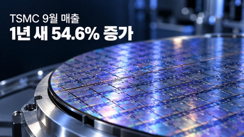 반도체 주문받아 만드는 TSMC, 9월 매출 54.6% 증가