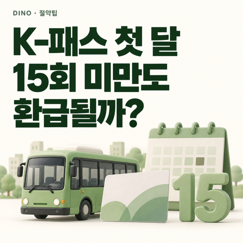 K-패스 첫 달 15회 못 채웠다면? 환급 포기 전에 가입일부터 보세요