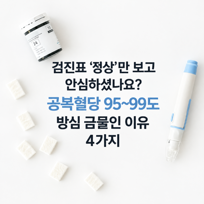 검진표 '정상'만 보고 안심하셨나요? 공복혈당 95~99도 방심 금물인 이유 4가지