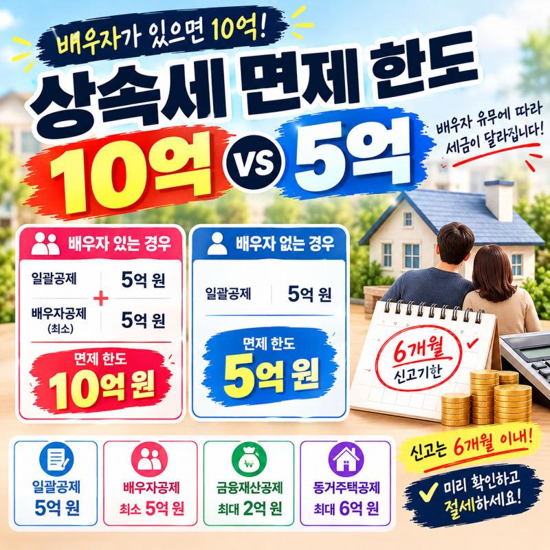상속세 면제 한도 2026 10억까지 진짜 0원일까, 공제 구조로 확인