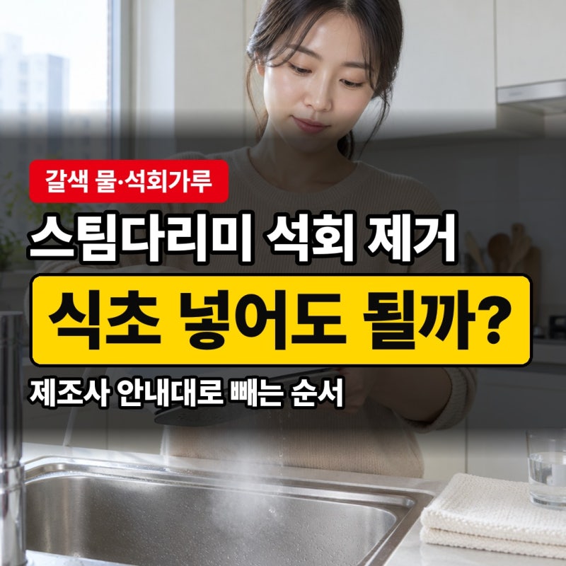 스팀다리미 석회 제거, 물통에 식초 붓지 말고 수돗물 증류수 차이부터