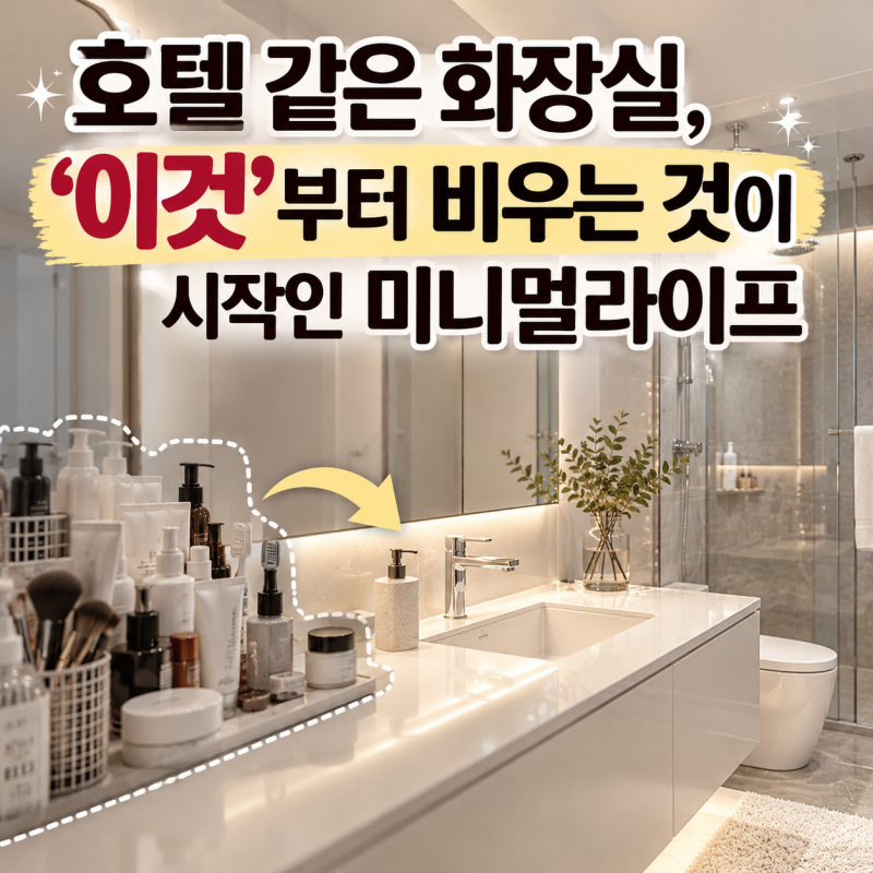 호텔 같은 화장실, '이것'부터 비우는 것이 시작인 미니멀라이프