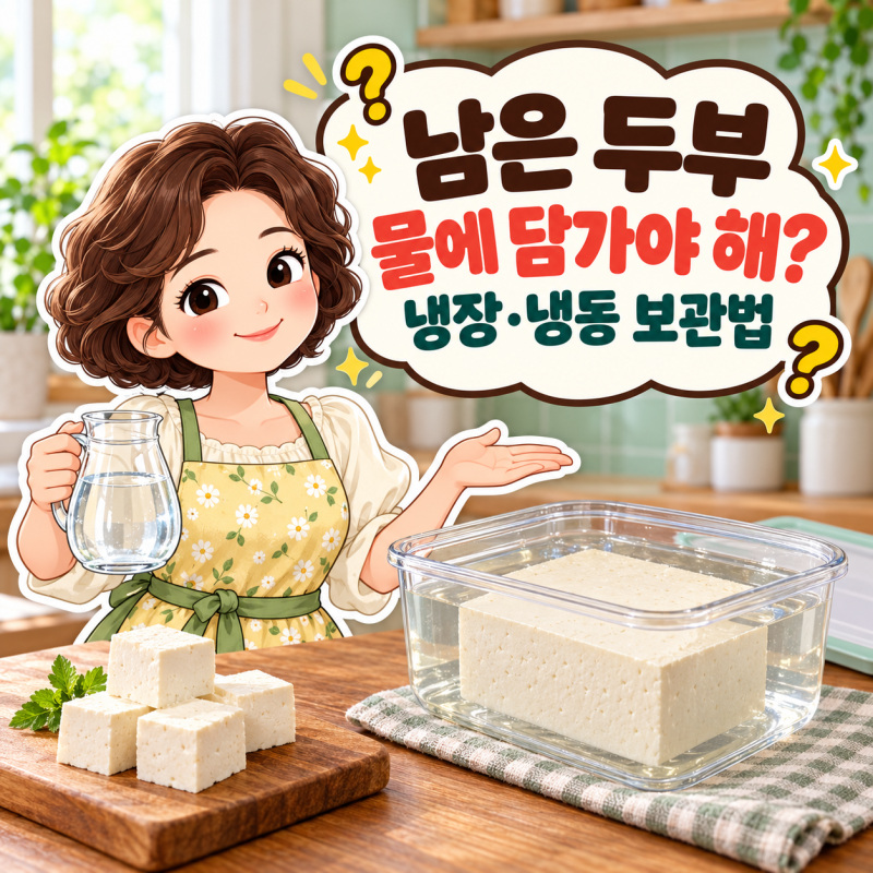 남은 두부 보관법, 물에 담가야 할까? 냉장·냉동 보관 차이