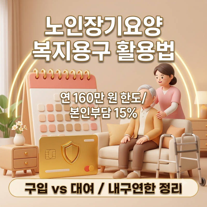 부모님 전동침대·보행기, 15% 가격으로 준비하는 법 (복지용구 구입 vs 대여)