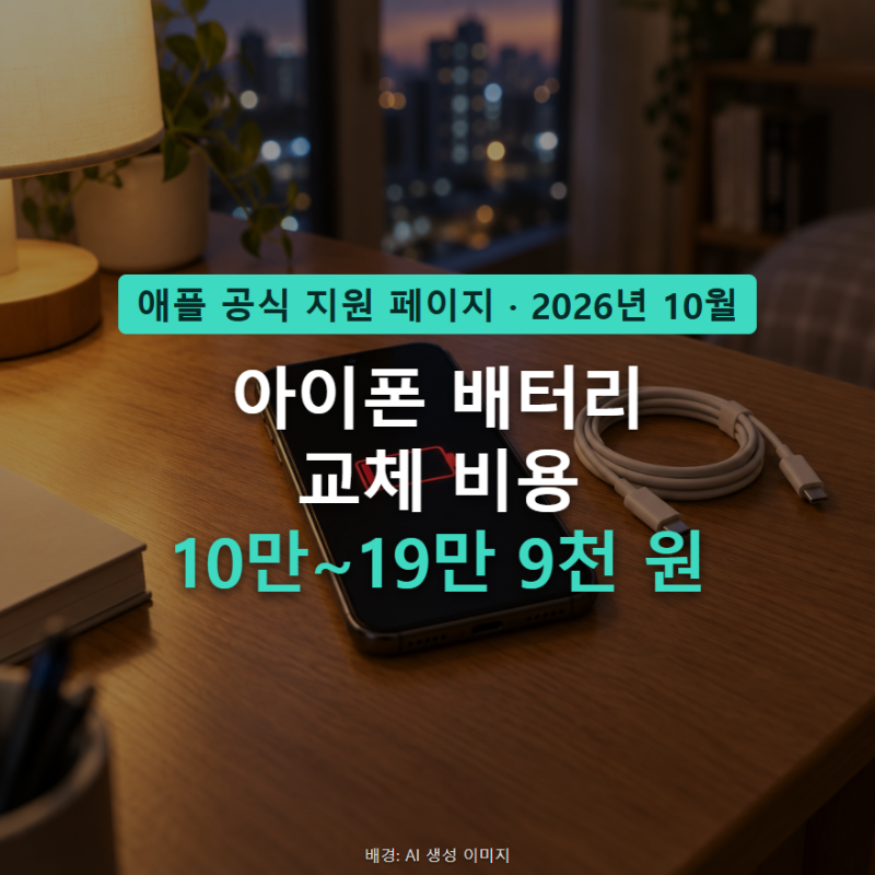아이폰 배터리 교체 비용 10만~19만 9천 원, 모델별 가격·교체 시기