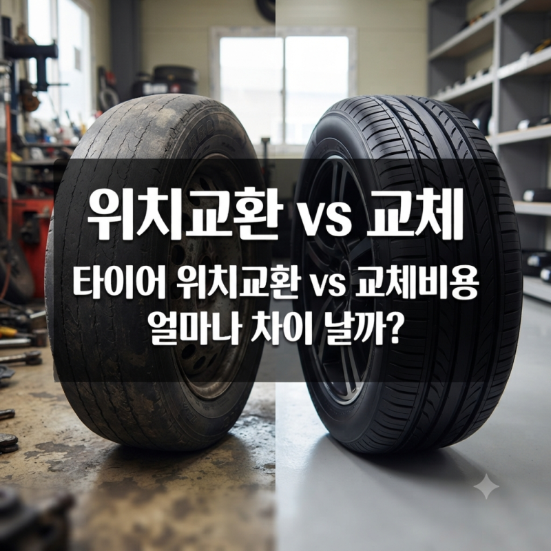 타이어 마모됐을 때 앞뒤 위치교환 vs 새 타이어 교체, 비용 차이 알아보기