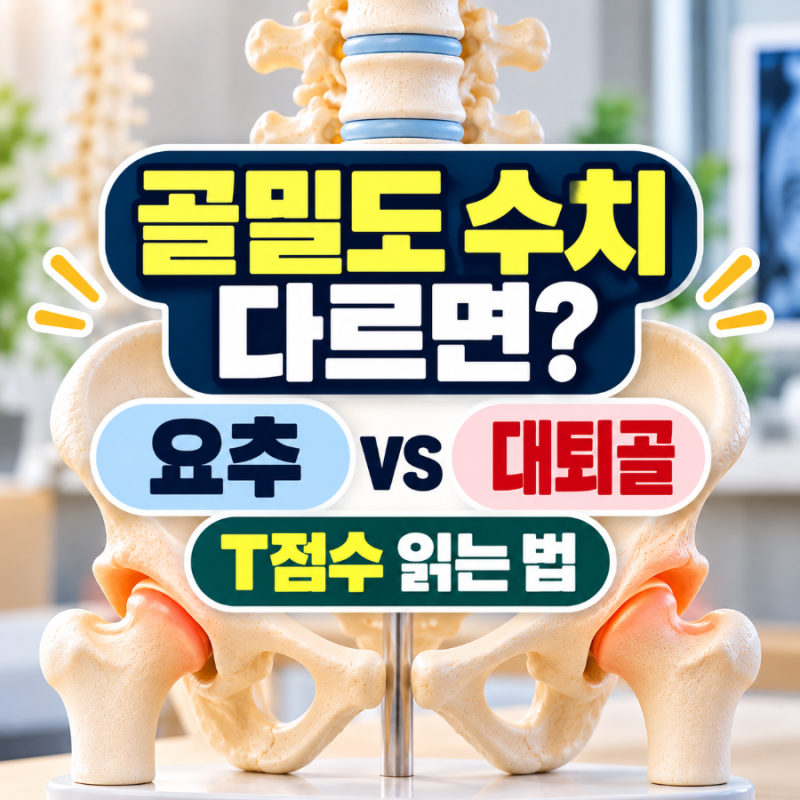골밀도 검사 요추와 대퇴골 수치가 다르면? T점수 결과지 읽는 방법