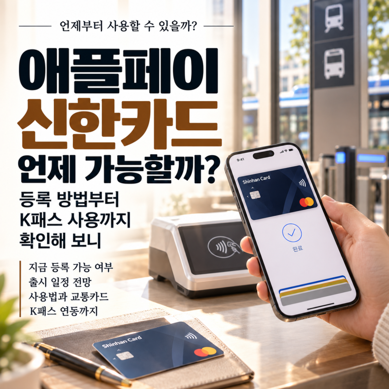 애플페이 신한카드 언제 가능할까? 등록 방법부터 K패스 사용까지 확인해 보니