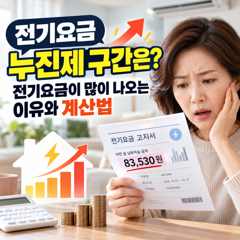 전기요금 누진제 구간은? 전기요금이 많이 나오는 이유와 계산법