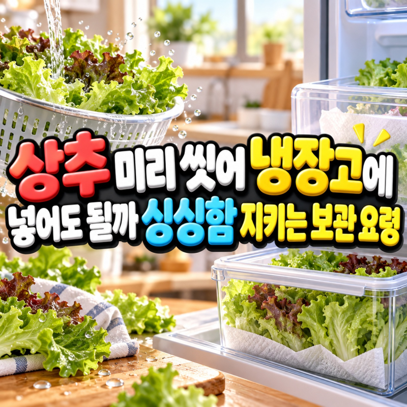 상추 미리 씻어 냉장고에 넣어도 될까 싱싱함 지키는 보관 요령