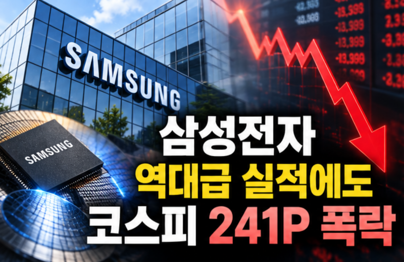 삼성전자 역대급 실적에도 코스피 241포인트 폭락…외국인은 팔고 개미는 2조원 샀다