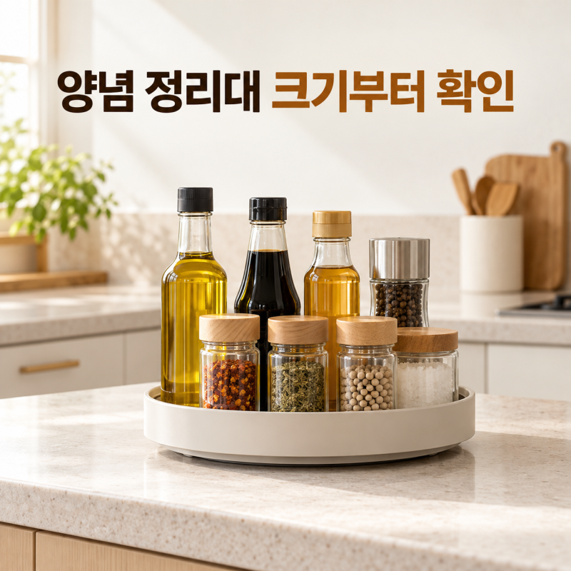 회전형 양념 정리대 고르는 법, 크기와 단수 선택 기준
