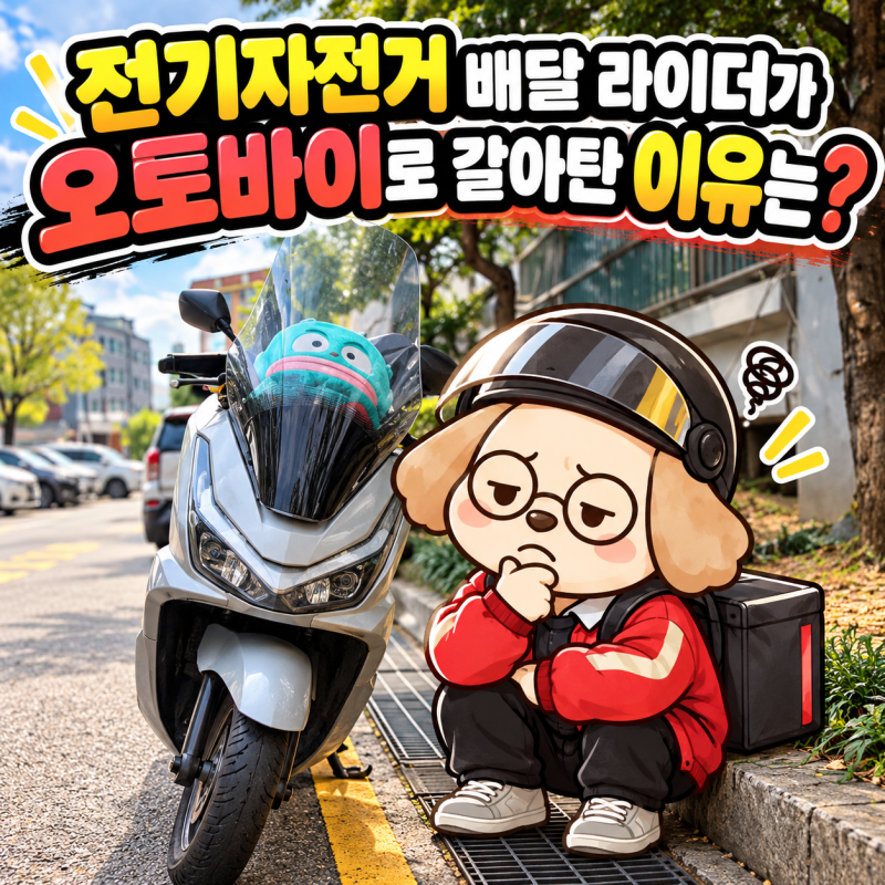 전기자전거 배달 라이더가 오토바이로 갈아탄 이유는?