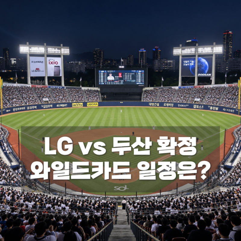 LG vs 두산 와일드카드 1차전 언제? 예매 시간부터 경기 방식까지