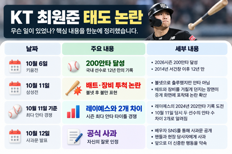 KT 최원준 논란 총정리, 나이. 프로필. 기록. 사과 경기 배트패대기. 태도논란. 프로선수의 책....