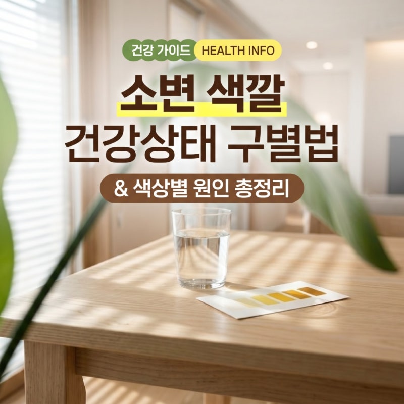 소변 색깔 건강 상태 구별법과 색상별 원인 총정리