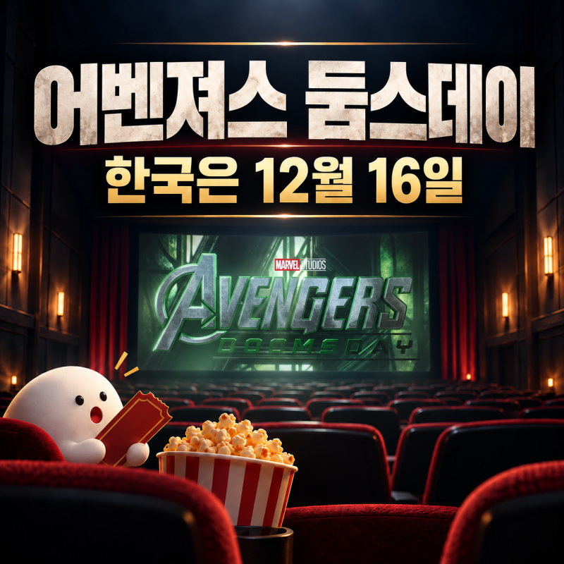 어벤져스 둠스데이 개봉일 12월 16일 확정｜한국이 북미보다 이틀 먼저