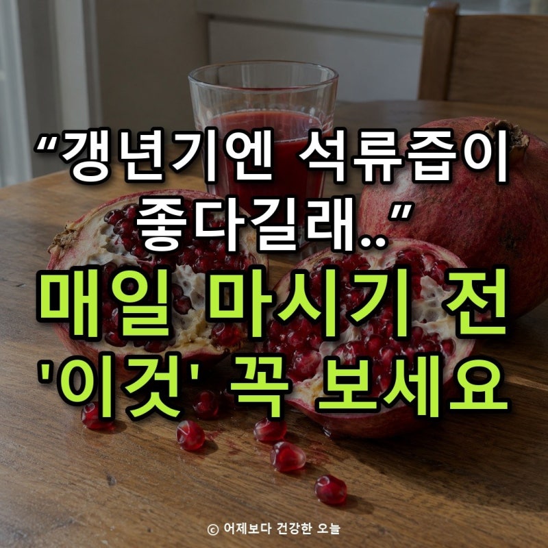 석류 효능 보려다 당만 0배… 갱년기라면 즙 말고 이렇게 드세요