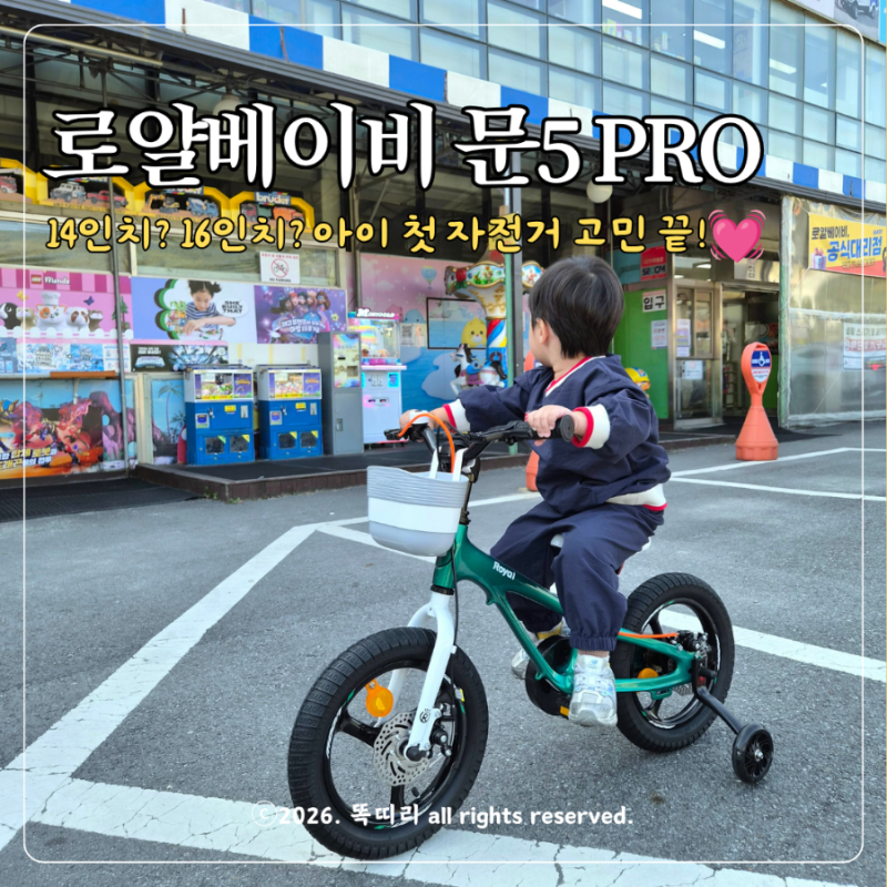 14인치 16인치 고민되시죠? 유아 4세 어린이 자전거 추천 4살 로얄베이비 문5프로 후기