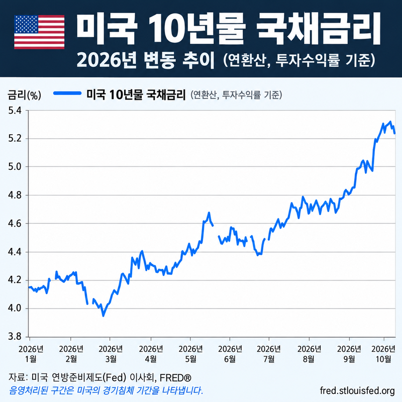 바다 건너 미국 10년물 국채금리가 뛰자 코스피와 내 이자가 흔들렸다
