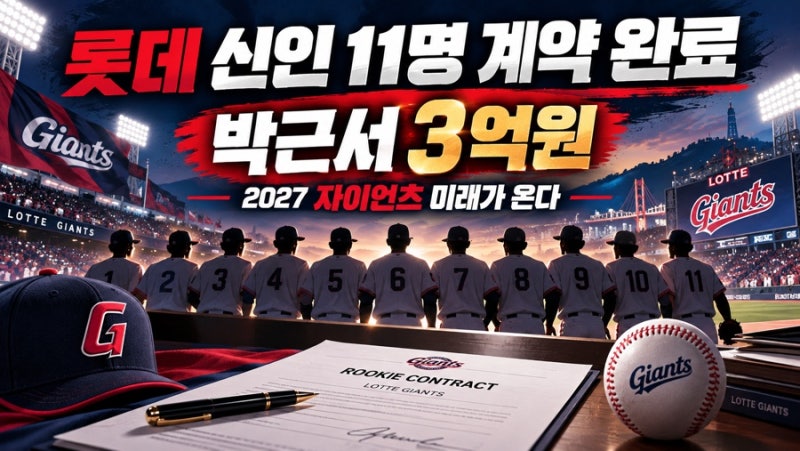‘라밤바’의 아들 박근서 3억원, 롯데 신인11명 전원 계약 완료 사인