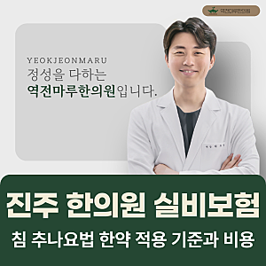 진주 한의원 실비보험 2026년 침 추나요법 한약 적용 얼마일까?