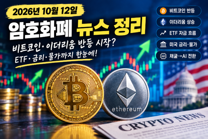 비트코인 반등 시작됐나? 이더리움·ETF·금리 변수 | 10월 12일 암호화폐 뉴스