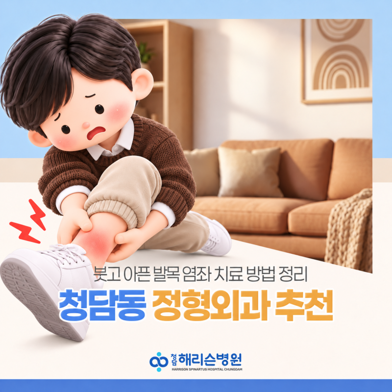 청담동 정형외과 추천, 붓고 아픈 발목 염좌 치료 방법 정리