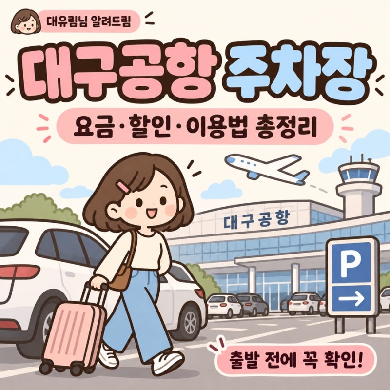대구공항 주차장 요금 총정리, 하루 주차비·50% 할인·사후환불