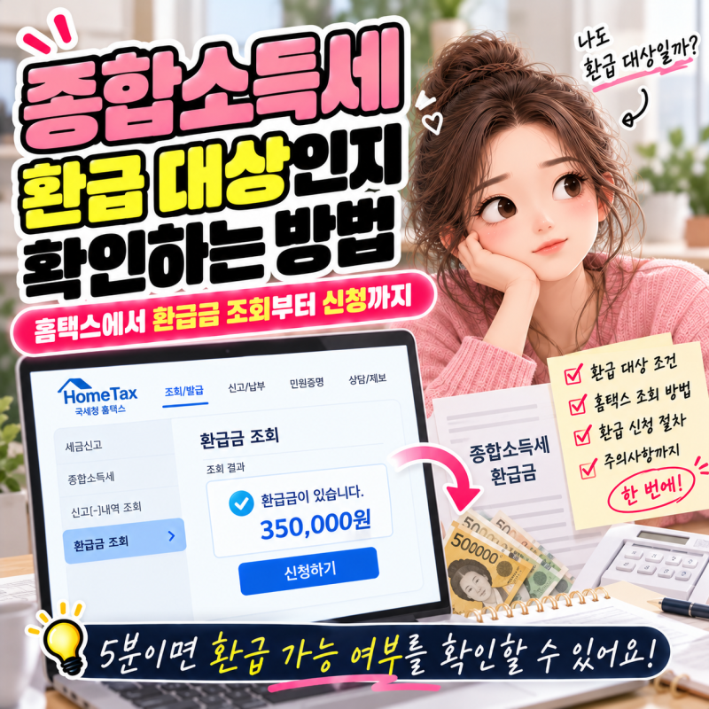 종합소득세 환급 대상인지 확인하는 방법｜홈택스에서 환급금 조회부터 신청까지