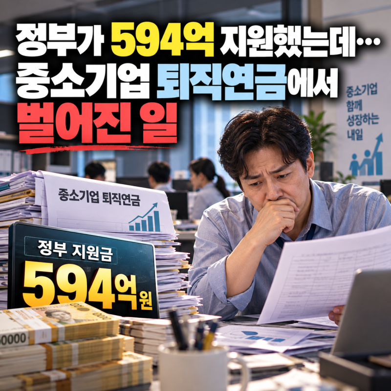 정부가 594억 지원했는데…중소기업 퇴직연금에서 벌어진 일