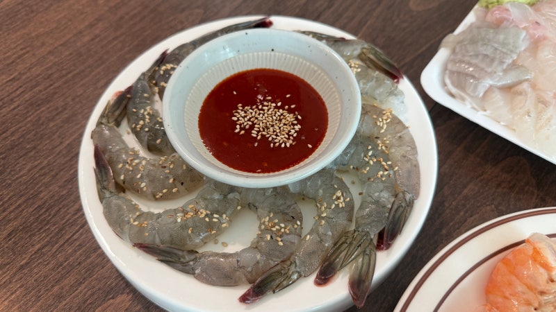 노량진 수산시장 활새우 | 1kg 3.8만원, 손질 현실 후기… 새우찜·제철 광어회