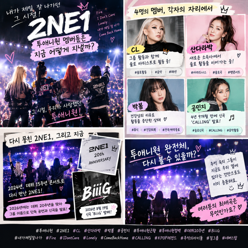 내가 제일 잘 나가던 그 시절! 투애니원 멤버들은 지금 어떻게 지낼까?