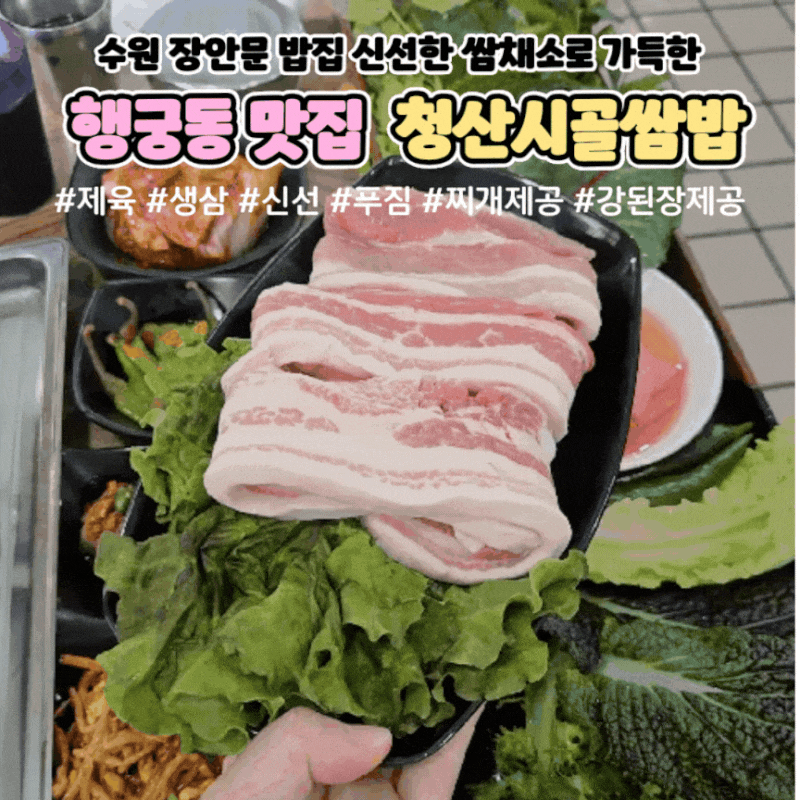 행궁동맛집 신선한 쌈채소로 가득한 수원쌈밥 청산시골쌈밥