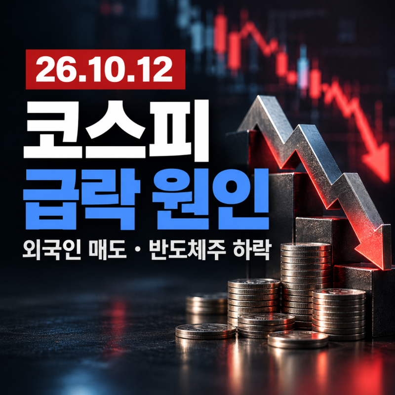10월 12일 코스피 급락 원인, 외국인 매도와 반도체주 하락 정리
