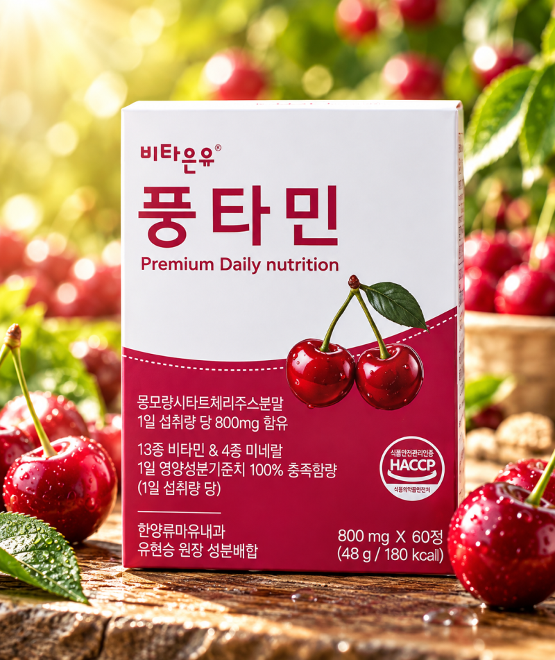 통풍 영양제 알아보기｜타트체리 연구부터 풍타민 성분까지