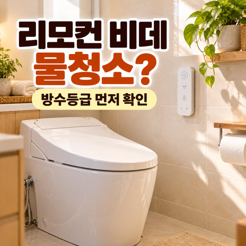 리모컨 비데 물청소해도 될까｜본체·리모컨 방수등급과 청소 주의사항