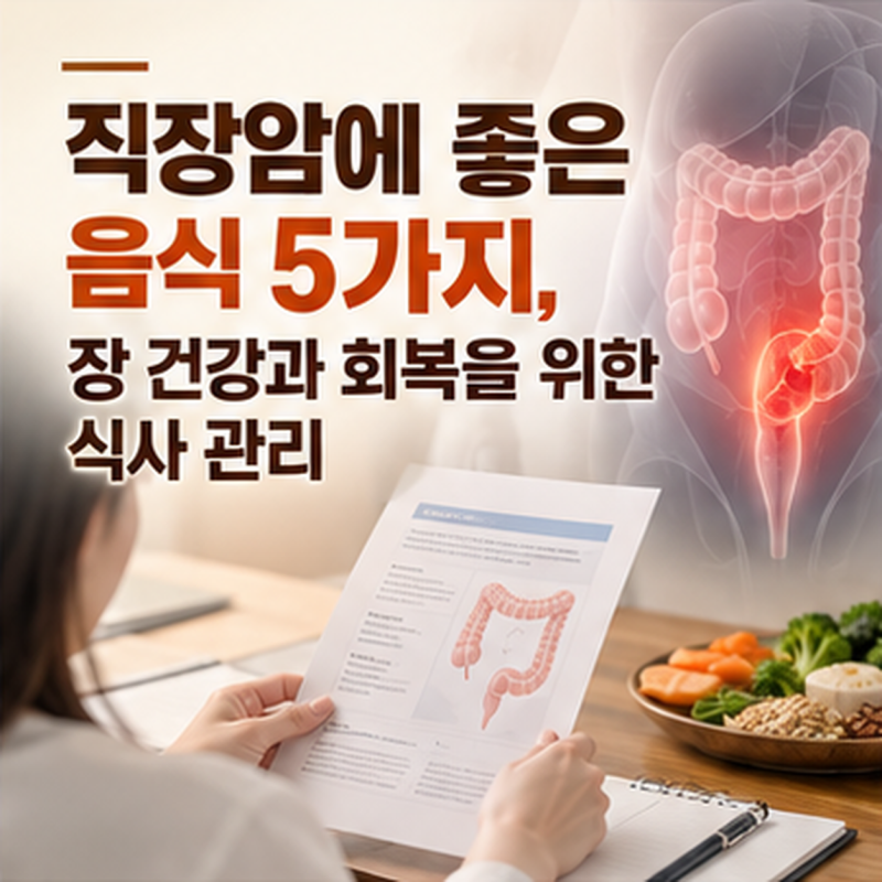 직장암에 좋은 음식 5가지, 장 건강과 회복을 위한 식사 관리