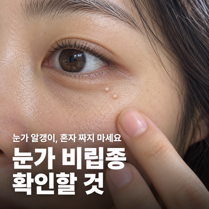 눈가 좁쌀 같은 비립종, 집에서 짜기 전에 꼭 볼 것