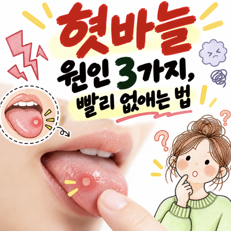 혓바늘 원인 3가지, 빨리 없애는법과 부작용 없는 관리법