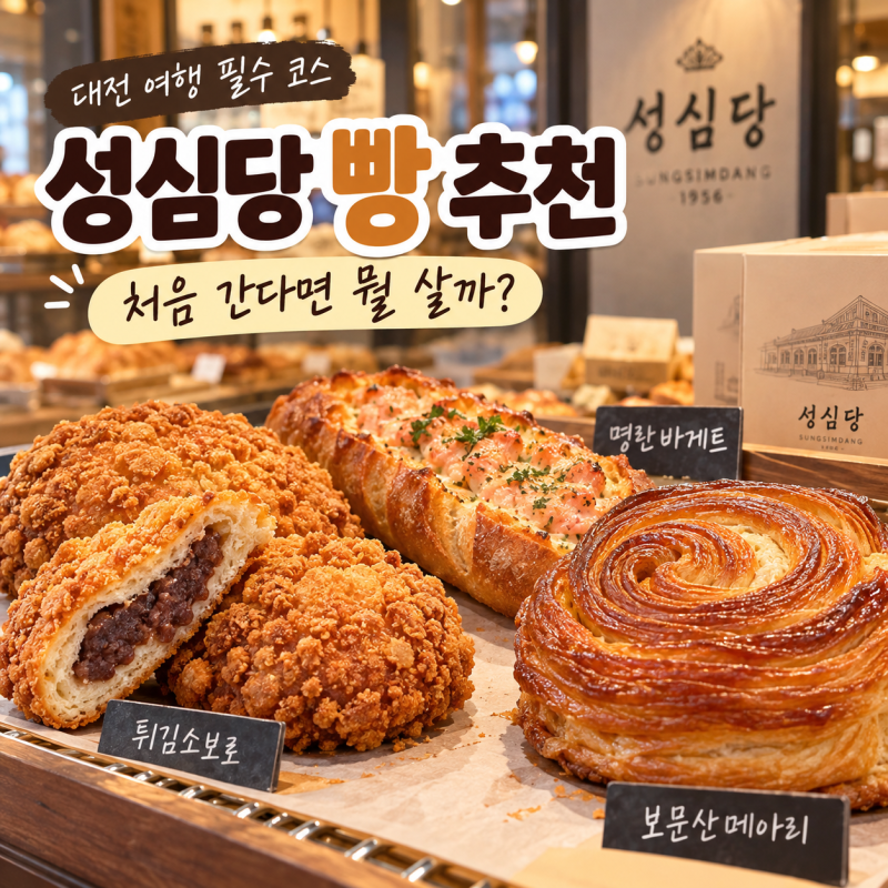 성심당 빵 추천｜대전 처음 간다면? 대표 메뉴와 본점·롯데점 선택 가이드