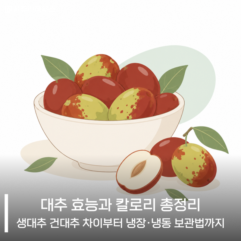 대추 효능, 가을 제철 생대추 그냥 먹어도 될까? 칼로리와 오래 보관하는 방법