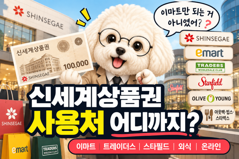신세계상품권 사용처 2026, 트레이더스·올리브영·스타필드도 될까?