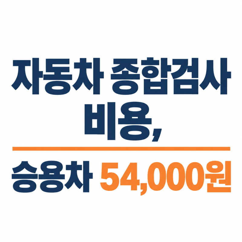자동차 종합검사 비용, 승용차 54,000원·다자녀 30% 감면 조건