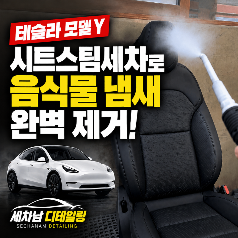 테슬라 시트분해세척 - 전기차 실내스팀세차 경험 많은 업체에 맡겨야 하는 이유